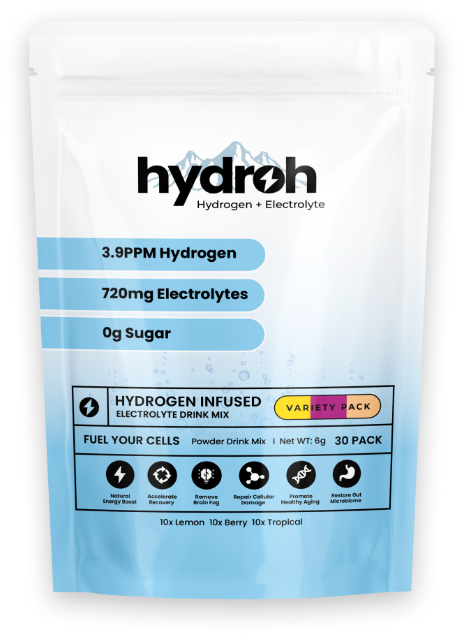 Hydrow Liquid Hydroh Electrolytes™ Hydrogen Water + Electrolytes – Hydroh Bottle